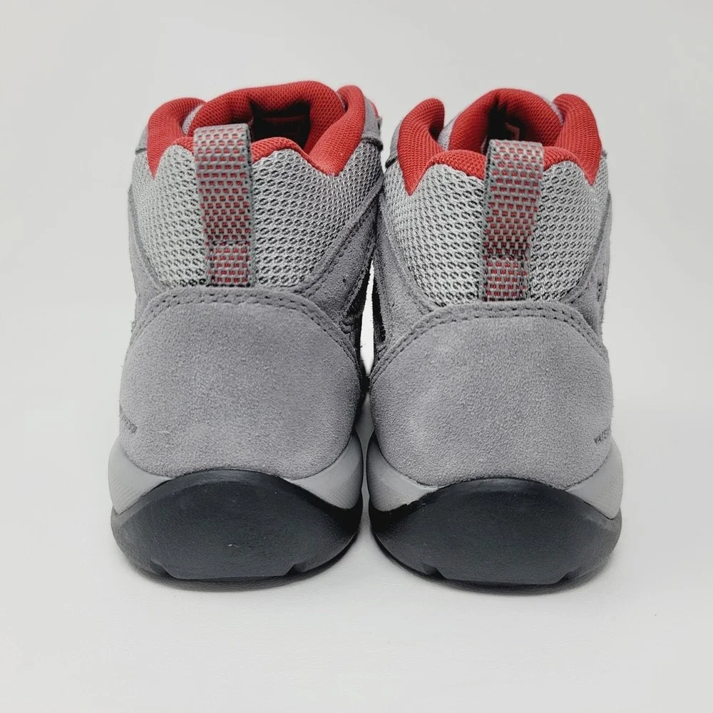 columbia womens hiking boots Size 6.5 M Gray Red Waterproof BLO833-088